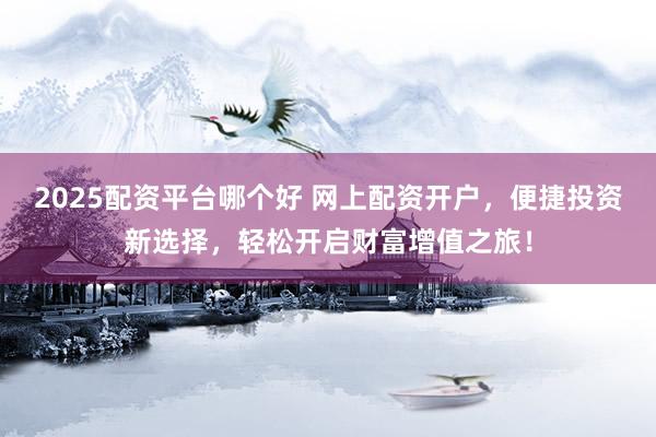 2025配资平台哪个好 网上配资开户，便捷投资新选择，轻松开启财富增值之旅！
