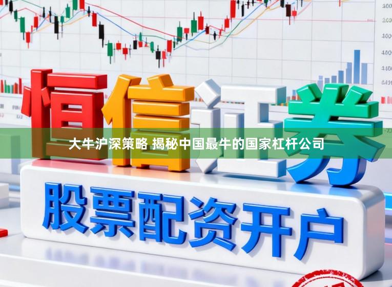 大牛沪深策略 揭秘中国最牛的国家杠杆公司
